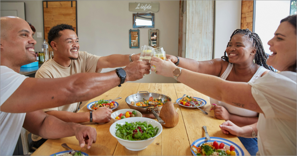 Group dinner toast